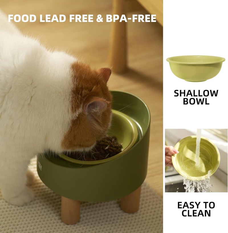 MS!MAKE SURE Spring Roll Single Cat Bowls Green - Image 4